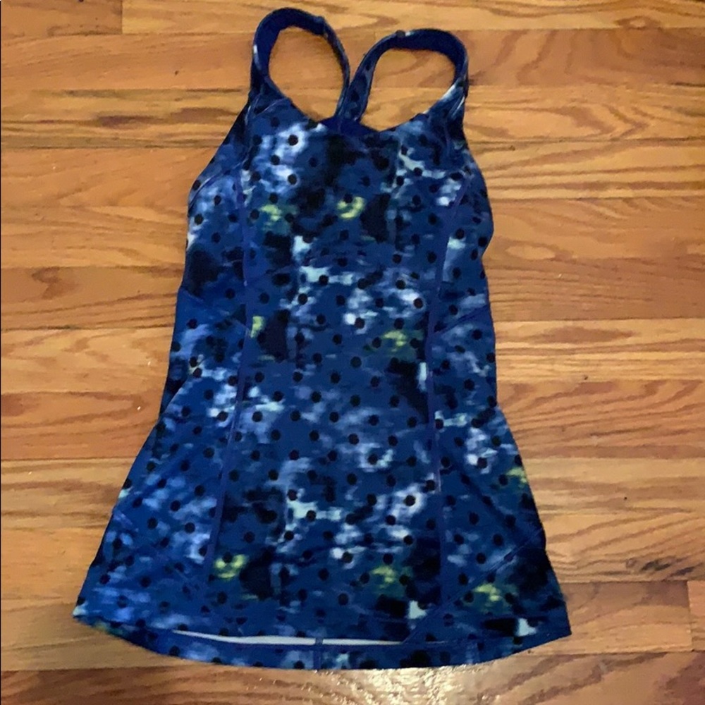 Lululemon blue tie dye dot athletic tank 2